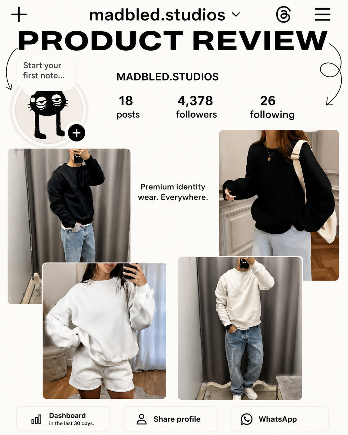 Oversized Unisex Sweatshirts.